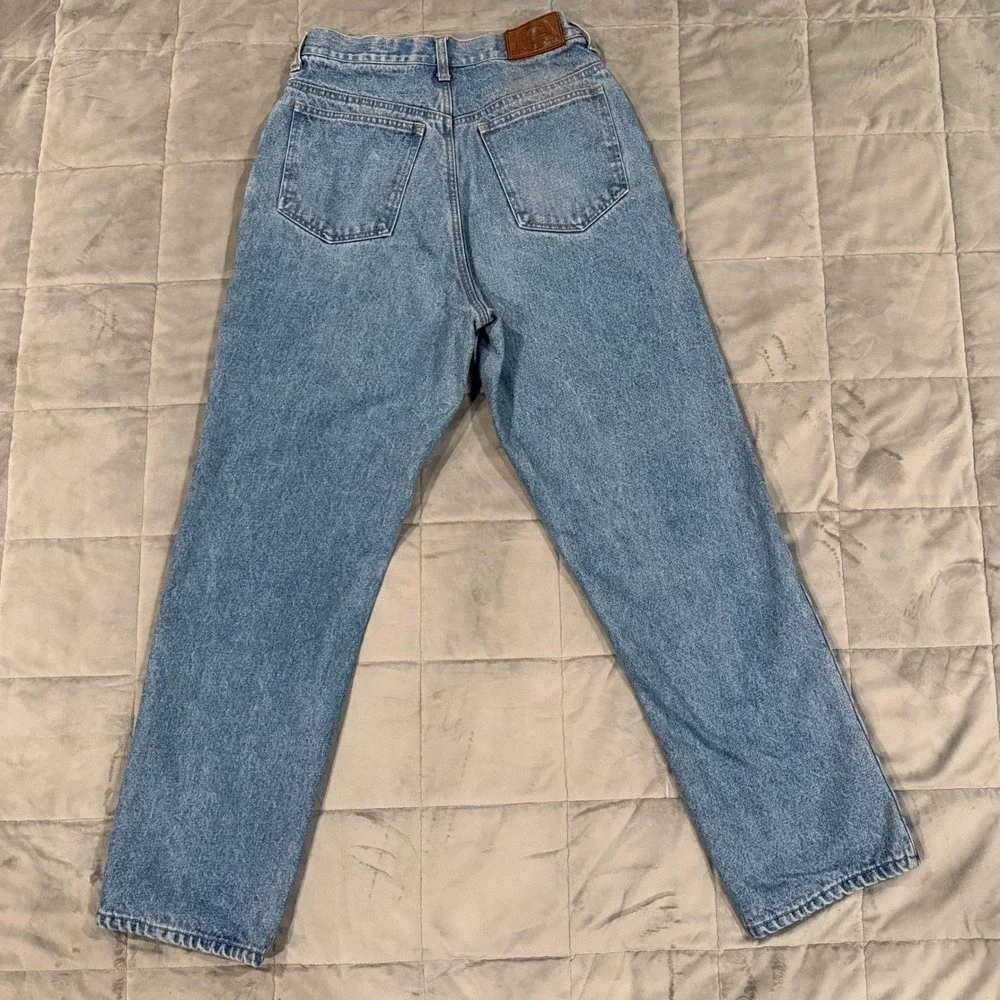 Cabela's Flannel Lined Jeans Women 10 Reg Blue Plaid High Rise Straight Vintage - Picture 8 of 8